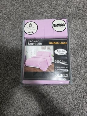 BAMBOO Pink Bamboo Sheet Set - Queen